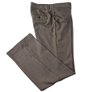 Express Editor Pants Womens 10R Brown Twill Dress Pants Lined Pockets